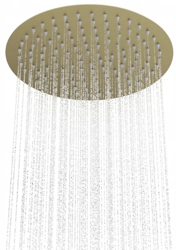 Gamma Gamma, okrúhla sprchová nerezová hlavica 30 cm, zlatá matná, GMA-DMO30-BGD