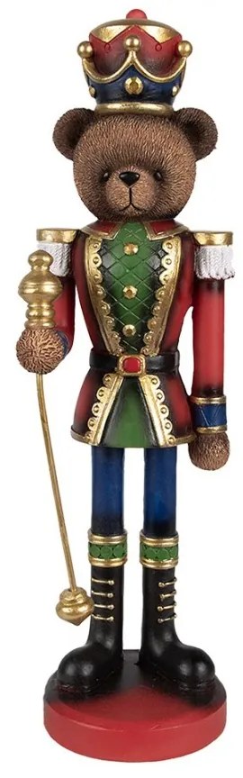 Vianočná dekorácia medvedík ako Luskáčik - 10*9*31 cm