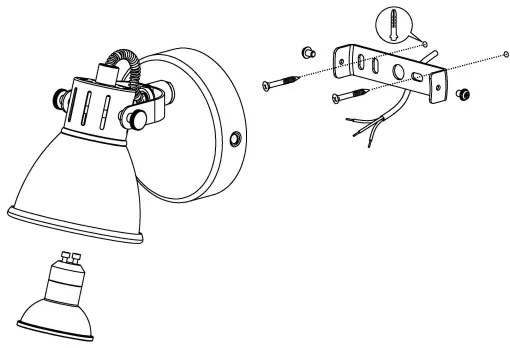 Eglo 98397 - LED Nástenné bodové svietidlo SERAS 1xGU10/3,3W/230V