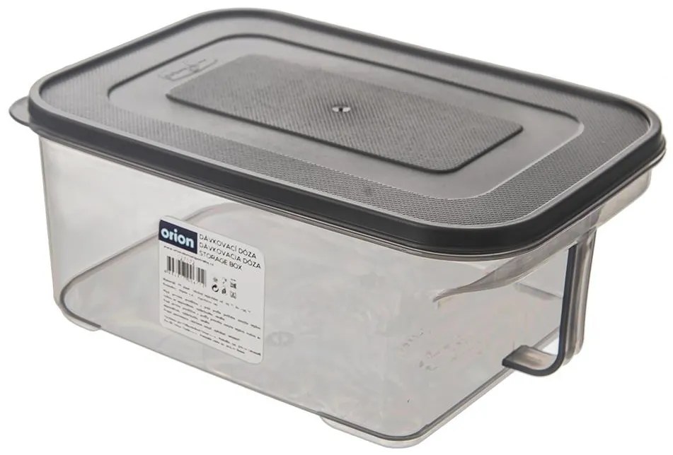 Orion Dóza na potraviny s vrchnákom a uchom MATRIX, 2,6l, sivá