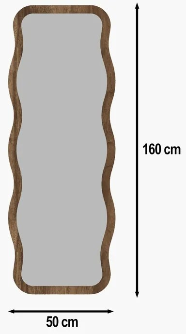 Zrkadlo Aror Walnut 50 x 160 cm