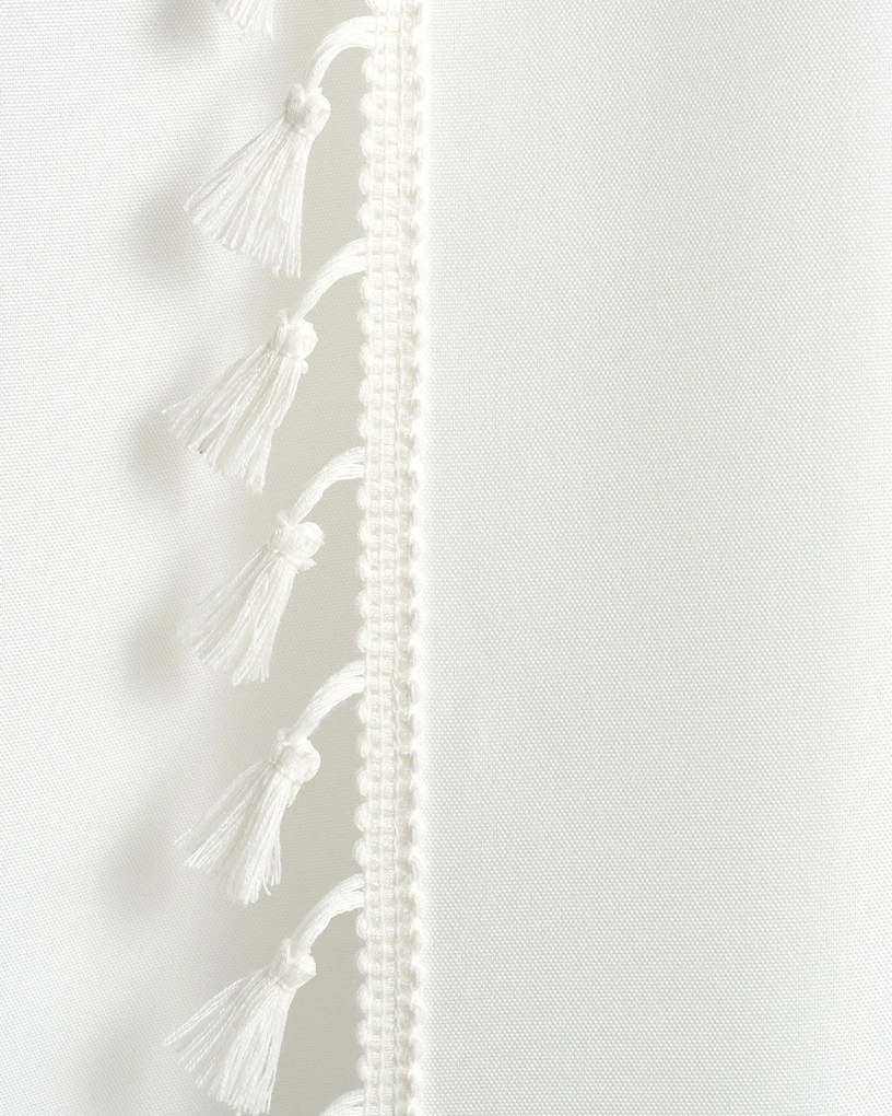 Room99 Hotový záves na páske so strapcami Lara Jednofarebný Farba: Bielosivá, Veľkosť: 140 x 260 cm