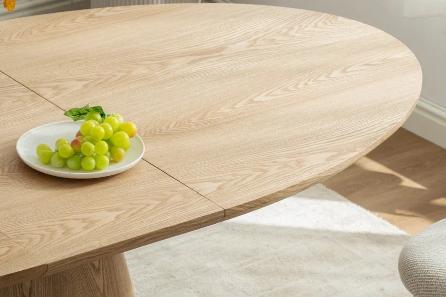 Jedálenský stôl UNIQUE 160-200 cm rozkladací dubový dyhovaný