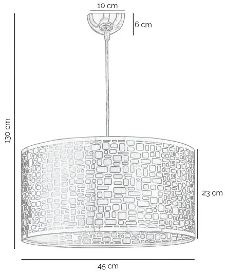 ONLI - Luster na lanku BRUCE 1xE27/15W/230V pr. 45 cm matný chróm