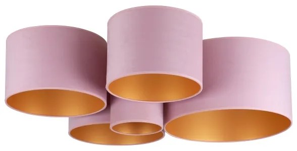 Duolla - Stropné svietidlo ROLLER PENTO 5xE27/60W/230V ružová