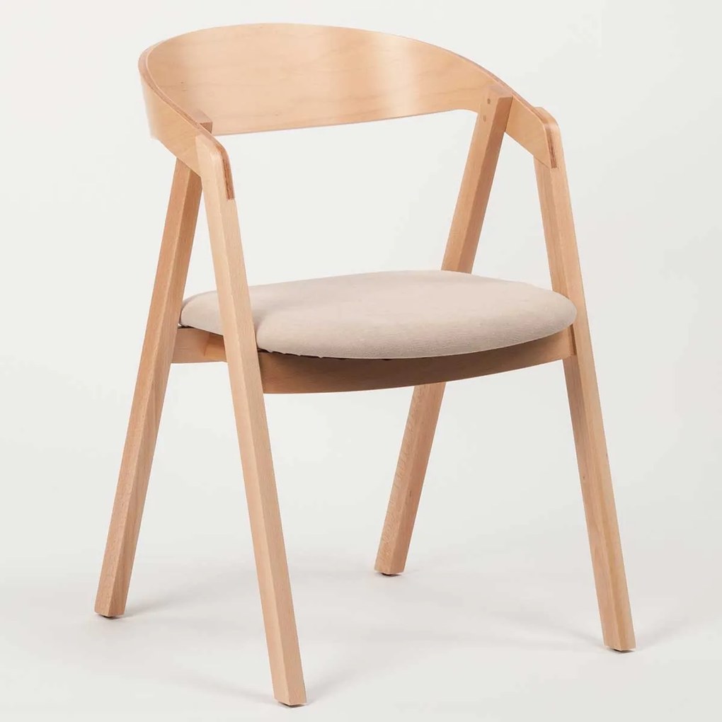 Stima stolička GURU buk s čalúneným sedákom Vyberte odtieň ->: Dub, Vyberte látku ->: LUX Terracotta 10