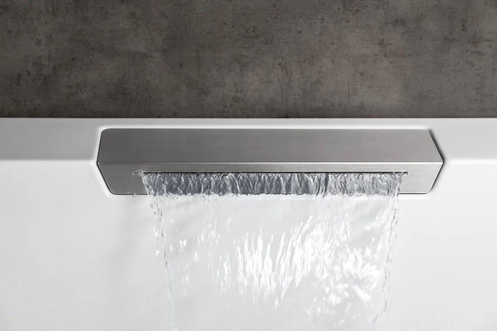 Polysan Polysan, CASCATA R MONOLITH obdĺžniková vaňa 180x80x60cm, kaskáda nerez, 73836MR.100