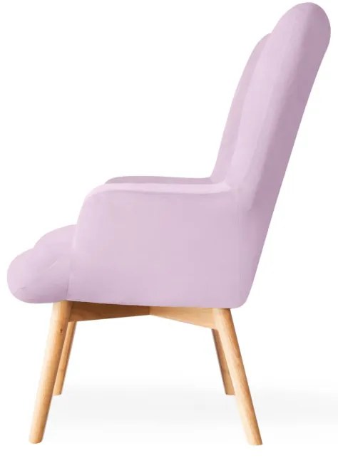 Kreslo MOSS zamatové ružové SS22 925843