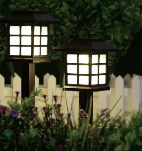 Solárna záhradná lampa - 6 kusov