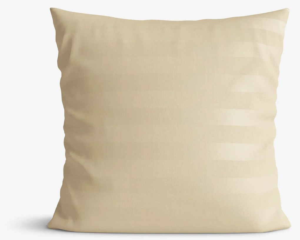 Goldea damašková obliečka na vankúš - zlaté prúžky so saténovým leskom 45 x 45 cm