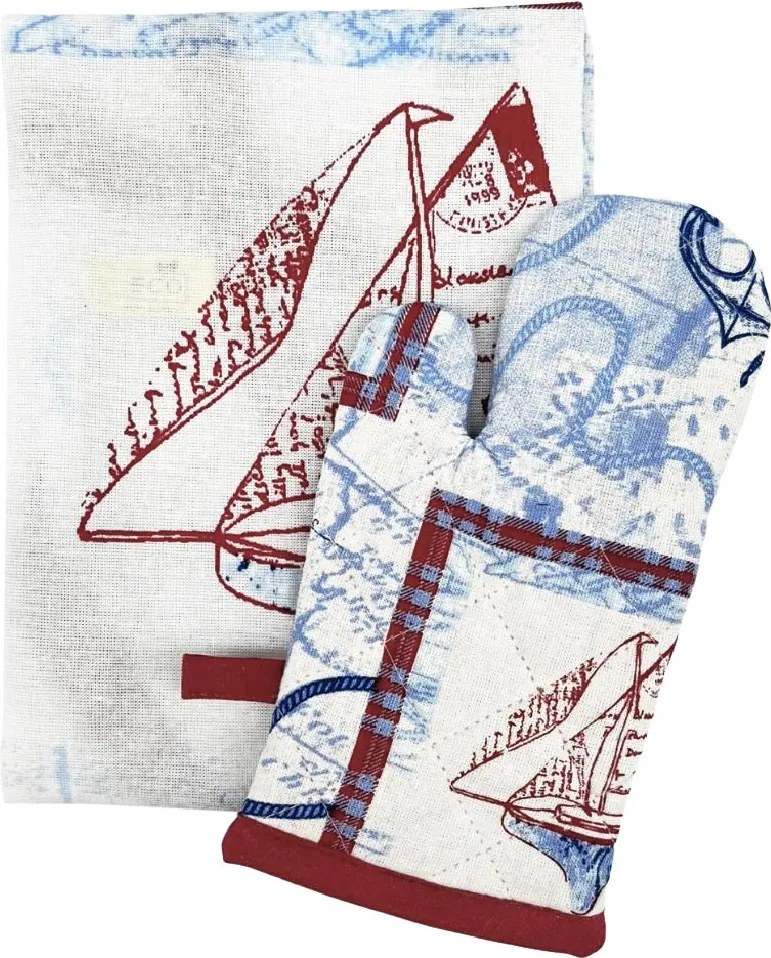 Home Elements Detská sada zástera a chňapka Plachetnica