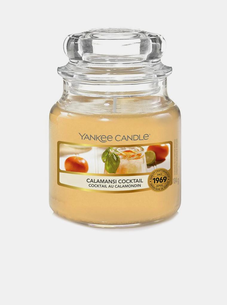 Yankee Candle žlté vonná sviečka Calamansi Cocktail Classic malá