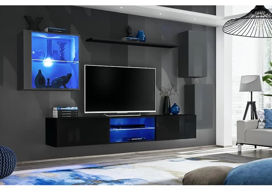 Obývacia Stena Switch Xxiii Grafit/Čierna