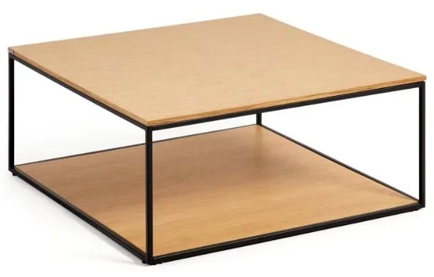 Konferenčný stolík s doskou v dubovom dekore 80x80 cm Yona - Kave Home