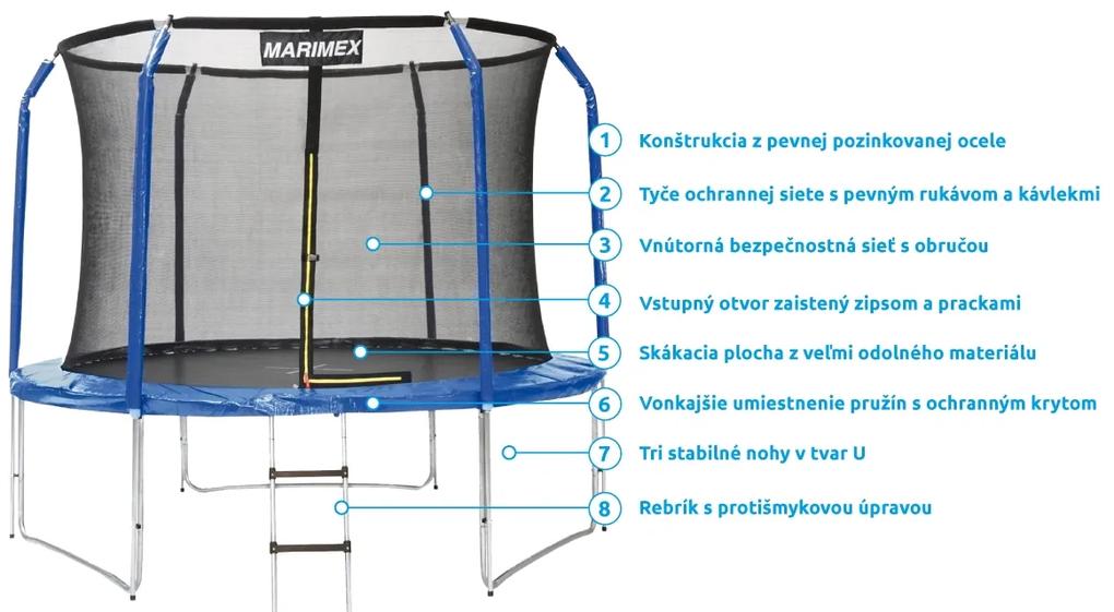 Marimex | Trampolína Marimex Standard 305 cm + vnútorná ochranná sieť + schodíky ZADARMO | 19000081