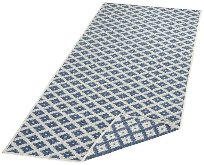 NORTHRUGS - Hanse Home koberce Kusový koberec Twin-Wendeteppiche 103128 blau creme – na von aj na doma - 120x170 cm
