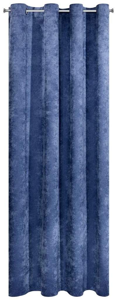 ZATEMŇOVACÍ ZÁVES NA KRÚŽKOCH ANISA 140X250 CM NÁMORNÍCKA MODRÁ