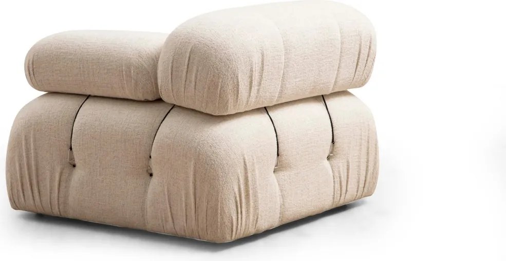 Třímístná modulární pohovka Bubble 288 cm bouclé krémová