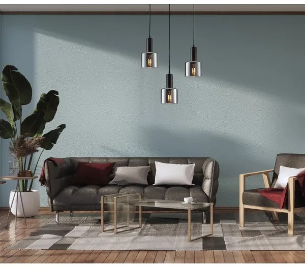 ITALUX PND-65342-1-BK+SG - Luster na lanku SANTIA 1xE27/40W/230V čierna