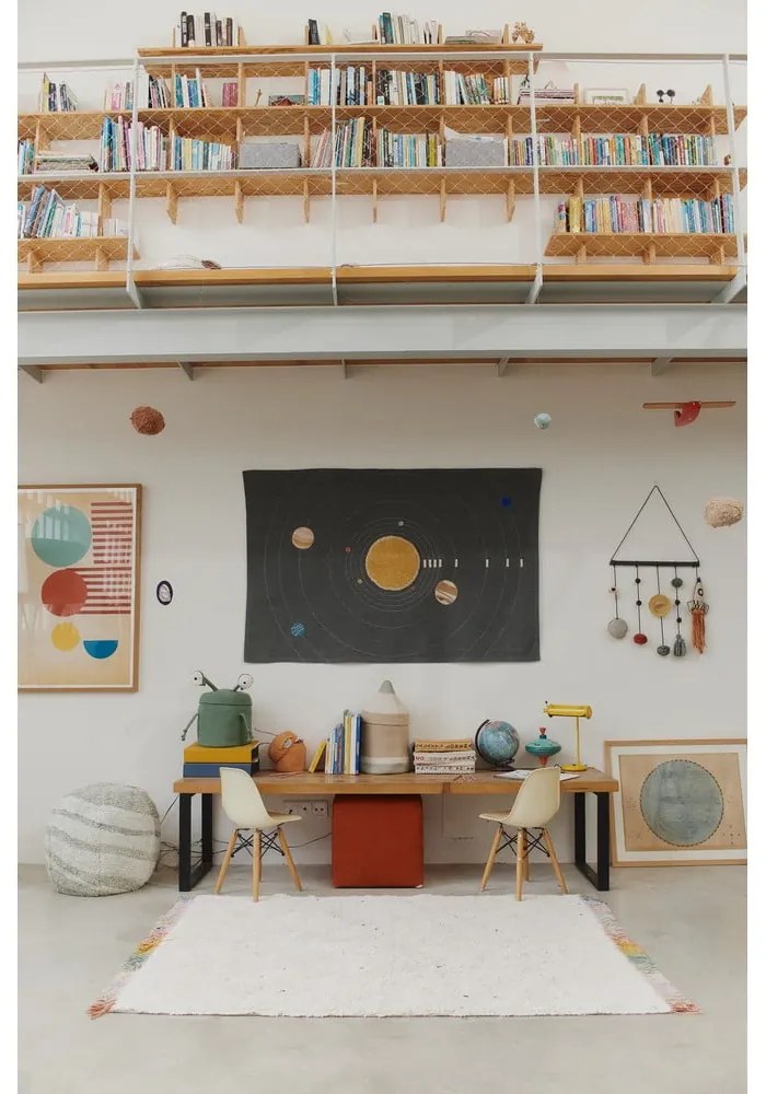 Krémový prateľný ručne tkaný bavlnený detský koberec 170x240 cm Stardust – Lorena Canals