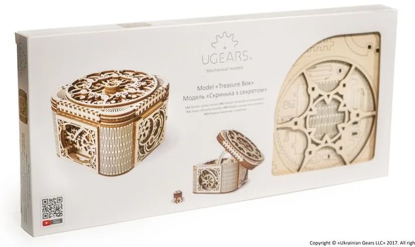 Ugears 3D Puzzle Šperkovnica 190 ks