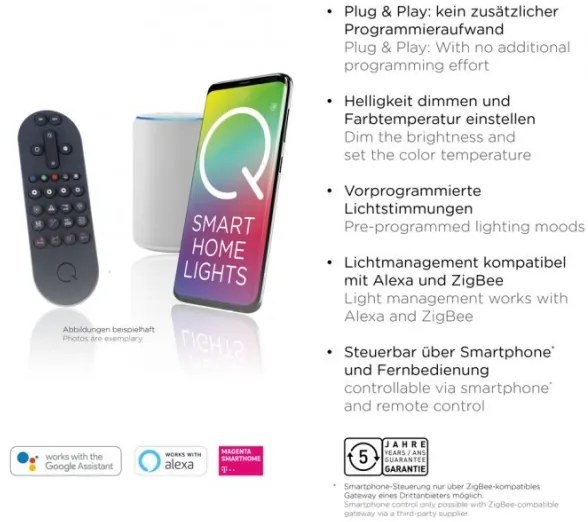 Paul Neuhaus 6071-18-LED Stmievateľné svietidlo Q-PIATO LED/35W/230V 2700-5000K+DO