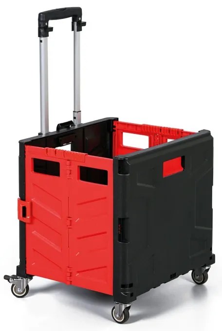 Skladací nákupný vozík 30L, nosnosť 30 kg, 4 otočné kolieska