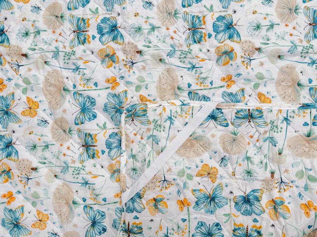 Prehoz na posteľ ELIVINE biely, 100% bavlna Rozmer: 170 x 210 cm