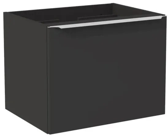 Závesná skrinka SantaFe Domi s doskou a umývadlami 140 cm čierna