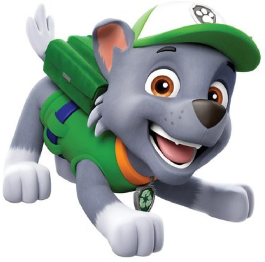 10x10cm PAW Patrol - Rocky - nálepka nad vypínač
