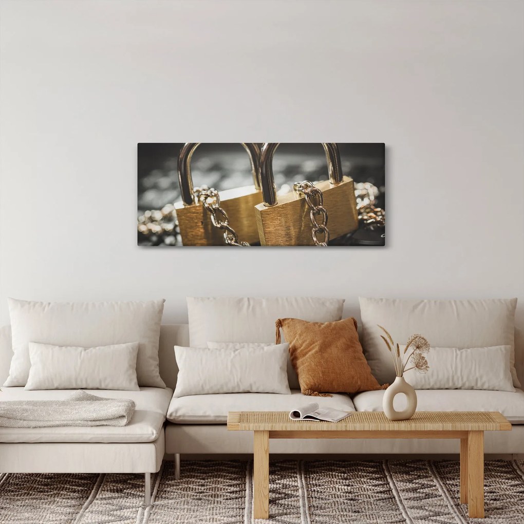 Obraz dvoch zámkov (120x50 cm)