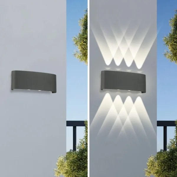 Brilagi - LED vonkajšie nástenné svietidlo FLAREBOX LED/8W/230V antracit IP65