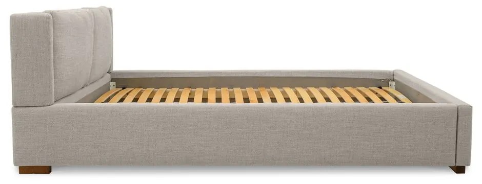 Svetlosivá čalúnená dvojlôžková posteľ s roštom 140x200 cm Dreamer – Scandic
