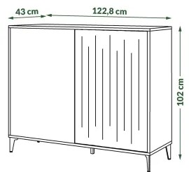 Komoda RONJA taupe/čierna