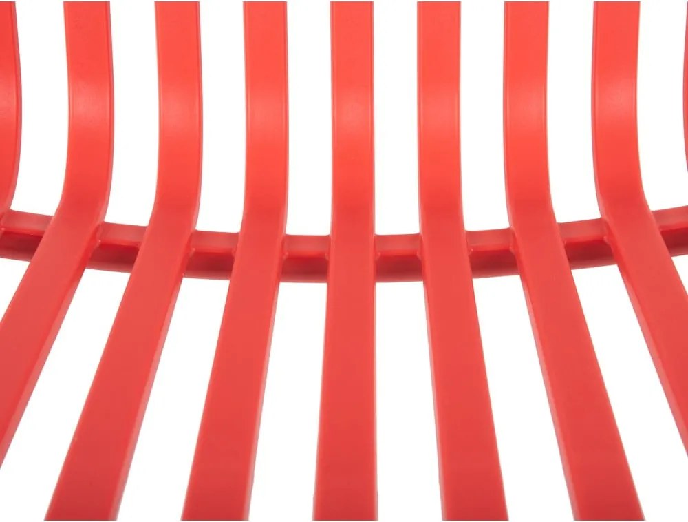 Svetločervená plastová jedálenská stolička Glee – Leitmotiv