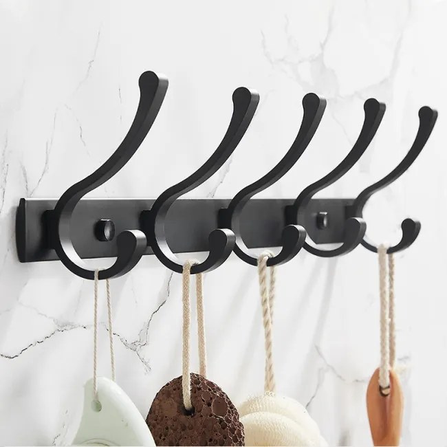 Nástenný vešiak ZAROS čierny