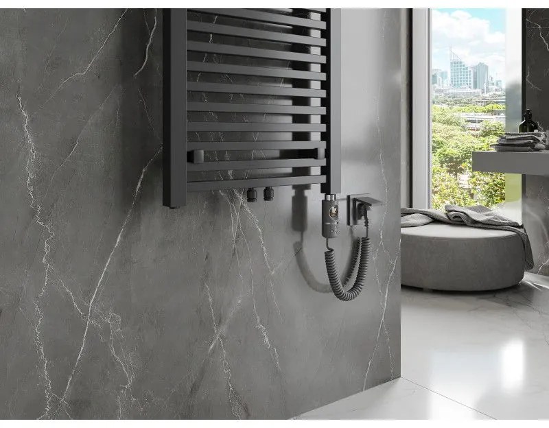 Mexen Pluton, elektrické vykurovacie teleso 1200x500 mm + vykurovacia tyč 600 W, antracitová, W106-1200-500-2600-66