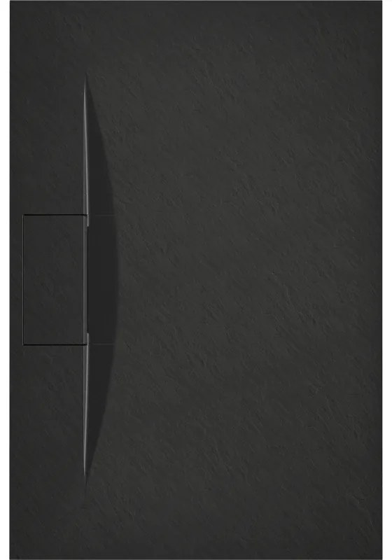 Mexen Egon, SMC obdĺžniková sprchová vanička 100 x 80 cm, čierna, 4R708010