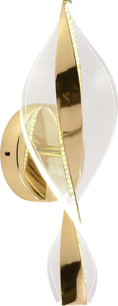 Toolight Toolight, LED nástenné svietidlo 5W, 4000K, G031-W, zlatá, OSW-00699