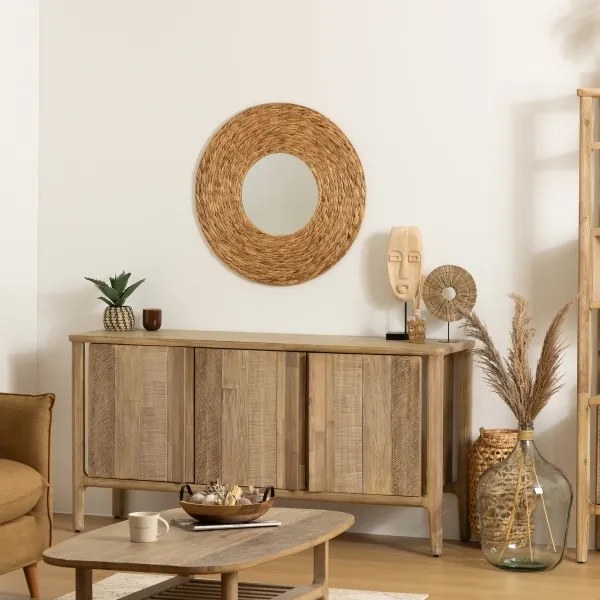 Atmosphera - Nástenné zrkadlo LORENA pr. 75 cm vodný hyacint