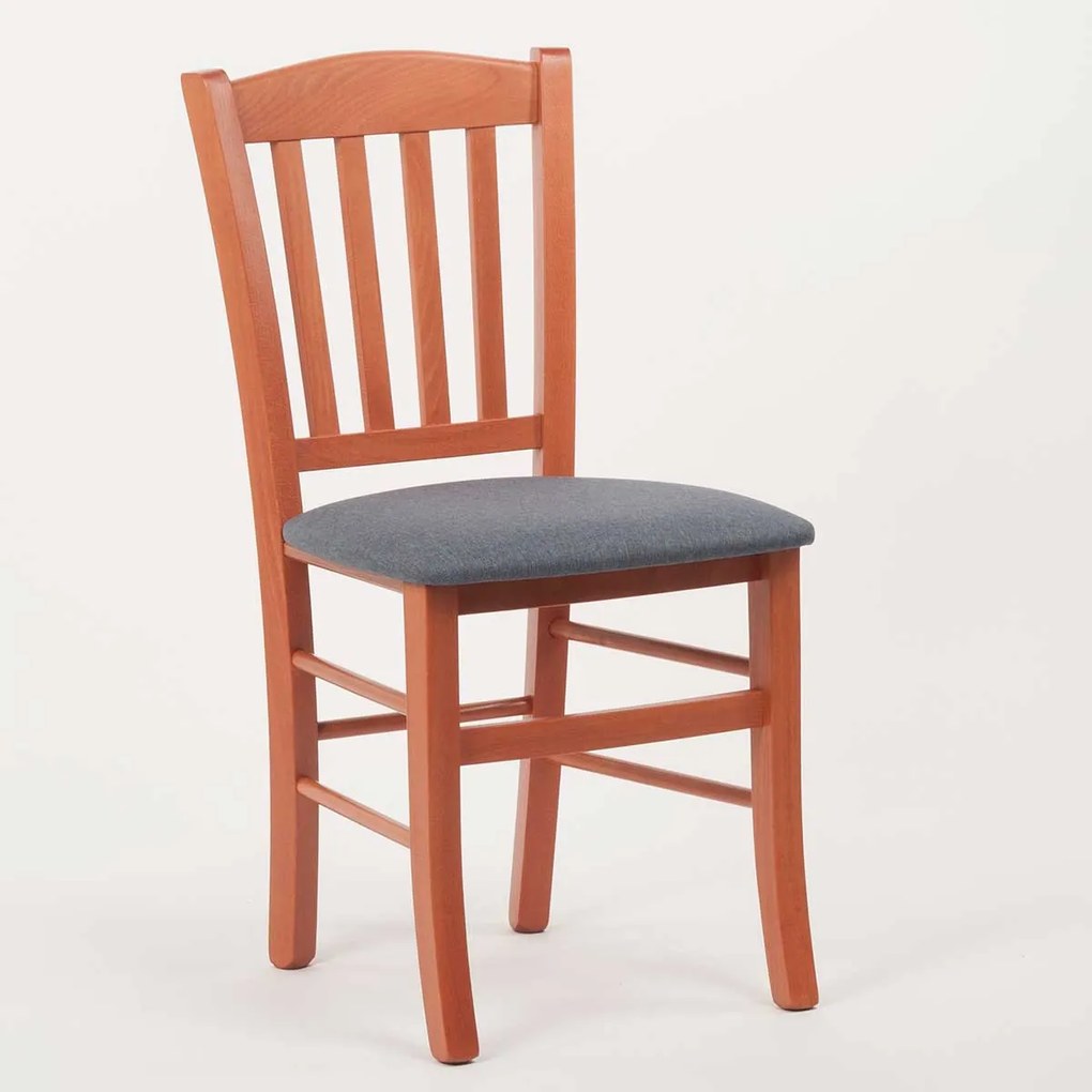 Stima Stolička VENETA s čalúneným sedákom Vyberte odtieň ->: Čerešňa, Vyberte látku ->: LUX Jeans 33