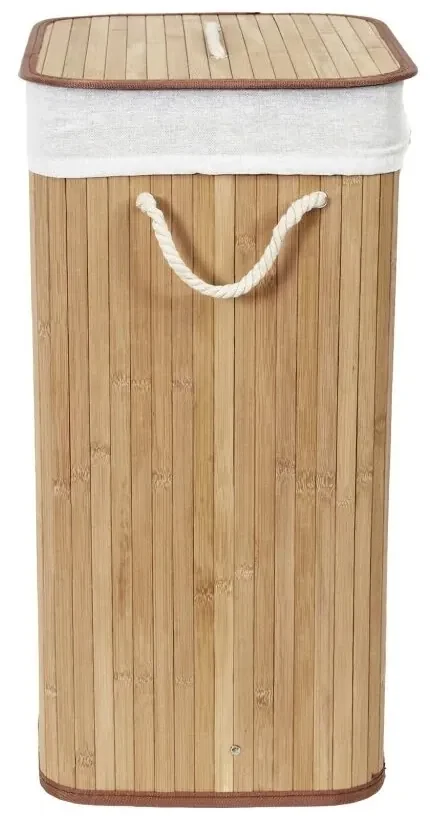 Compactor Kôš na špinavú bielizeň Bamboo hranatý, prírodná