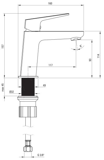 Deante BQL_020M - Umývadlová batéria BLUR lesklý chróm