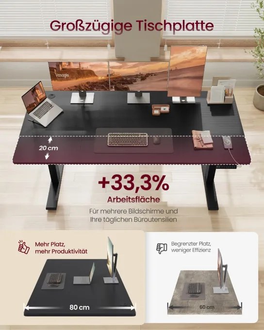 Elektrický pracovný stôl LSD146BZ02