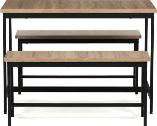 Jedálenský stôl s lavičkami AUT-G1175 OAK