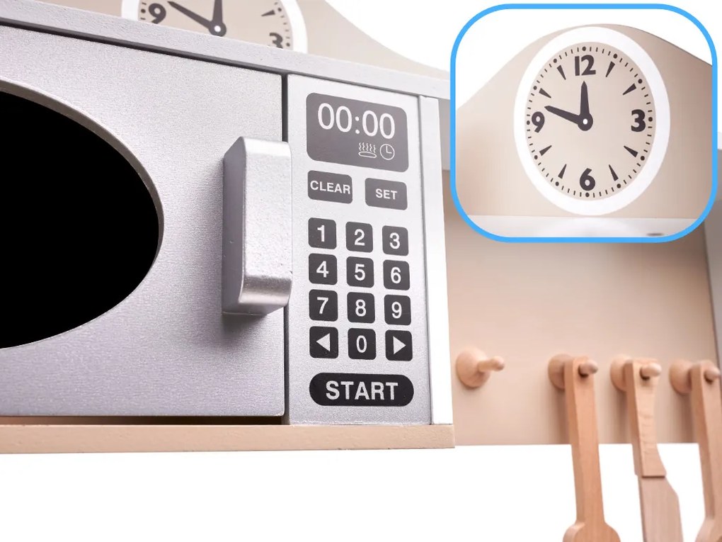 KIK LULILO Detská drevená kuchynka MDF KUKETO + príslušenstvo