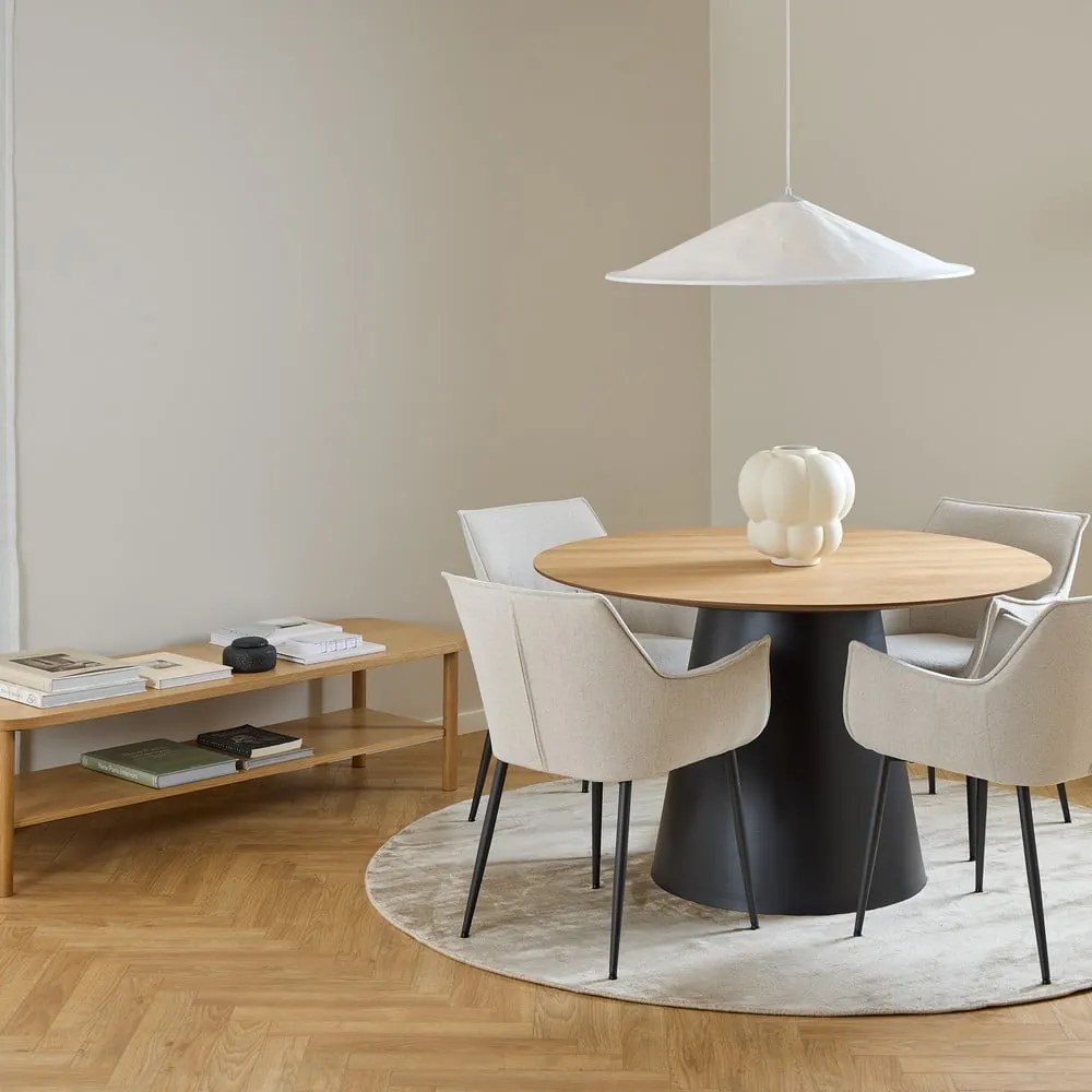 Krémovobiele čalúnené jedálenské kreslo Bonita – Actona