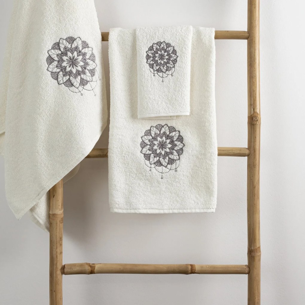 BAVLNENÝ UTERÁK SADA 30X50 CM, 50X90 CM, 70X140 CM KRÉMOVÁ