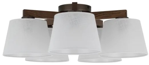 Brilagi - Prisadený luster LATTE 5xE27/15W/230V borovica/biela