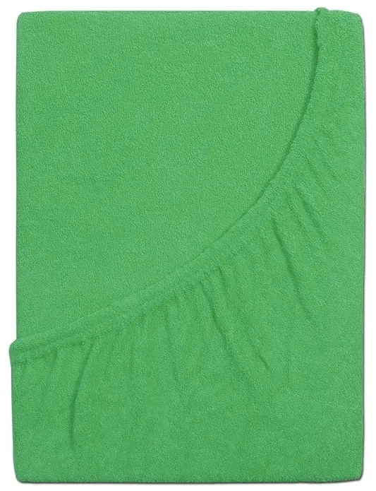 Froté plachta do detskej postieľky EXCLUSIVE 70x140 cm zelená